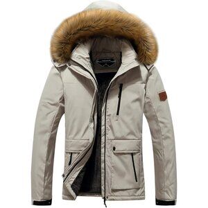 Women's Mountain Waterproof Gray Ski Snow Jacket Winter Warm Cozy Hooded Coat